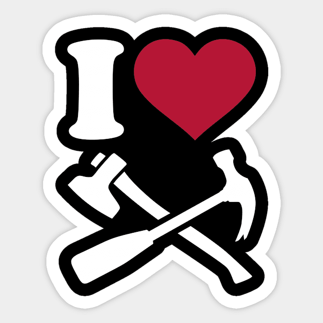 I love Tools Sticker by Designzz